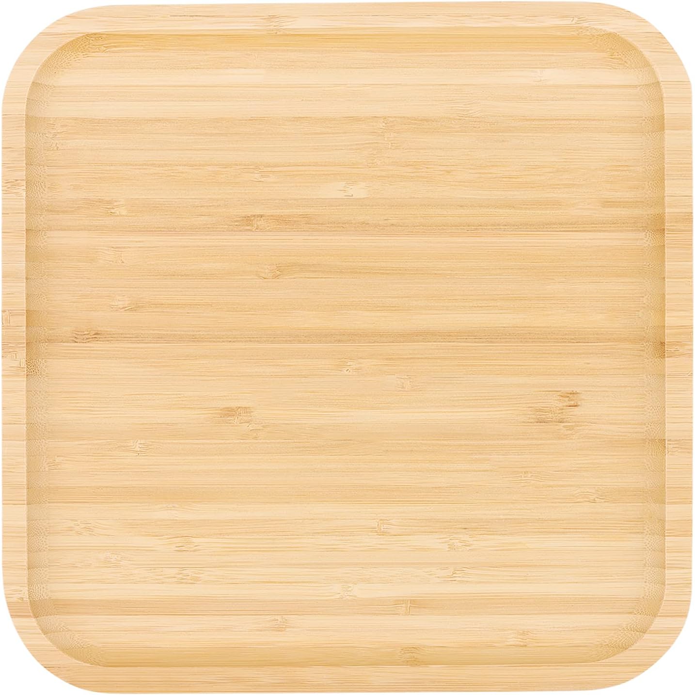 JOIKIT Paquete de 3 platos de bambú de 10 pulgadas, platos de madera fina y pulida, bandeja de bambú para sostener frutas, pan, queso, nueces, café,