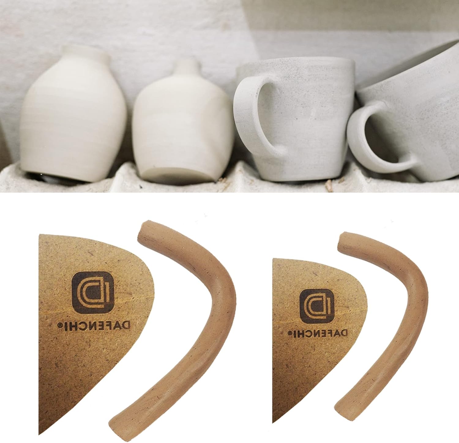 DAFENCHI Moldes de mango de taza de cerámica para arcilla, formas de mango de taza pequeña para tazas pequeñas, herramienta de fabricación de mango