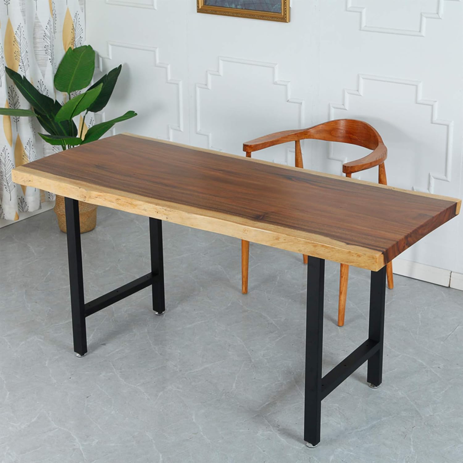 2 patas de metal para muebles, patas modernas de escritorio de oficina, soportes de patas de mesa rústicas industriales resistentes para café,