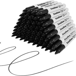 Dabo&Shobo Paquete de 60 marcadores permanentes negros, punta fina, colores surtidos, funciona en plástico, madera, piedra, metal y vidrio para Dabo&Shobo Paquete de 60 marcadores permanentes negros, punta fina, colores surtidos, funciona en plástico, madera, piedra, metal y vidrio para