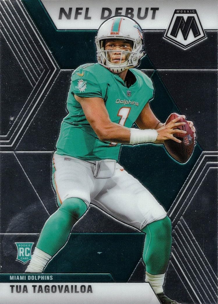 2020 Panini Mosaic Football #262 Tua Tagovailoa Rookie Card – Debut