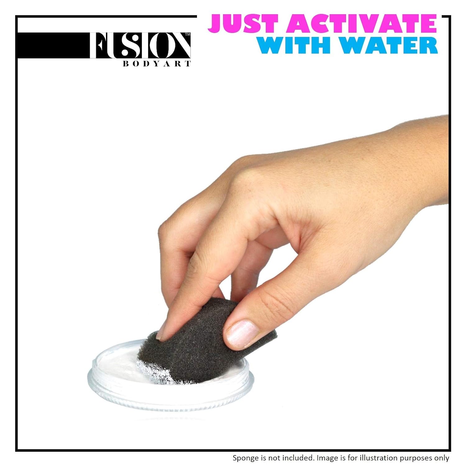 Fusion Body Art Pintura facial profesional  Prime Fresh Blue (1.26 onzas), suministros de pintura facial y corporal activada por agua, calidad