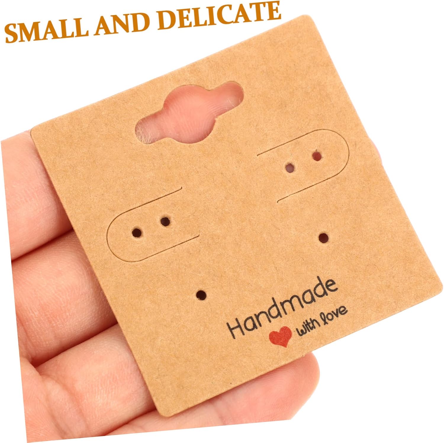 USHOBE 100 hojas de tarjetas de pendientes de exhibición al por menor, tarjetas de envoltura de pendientes, tarjetas de soporte para collares,