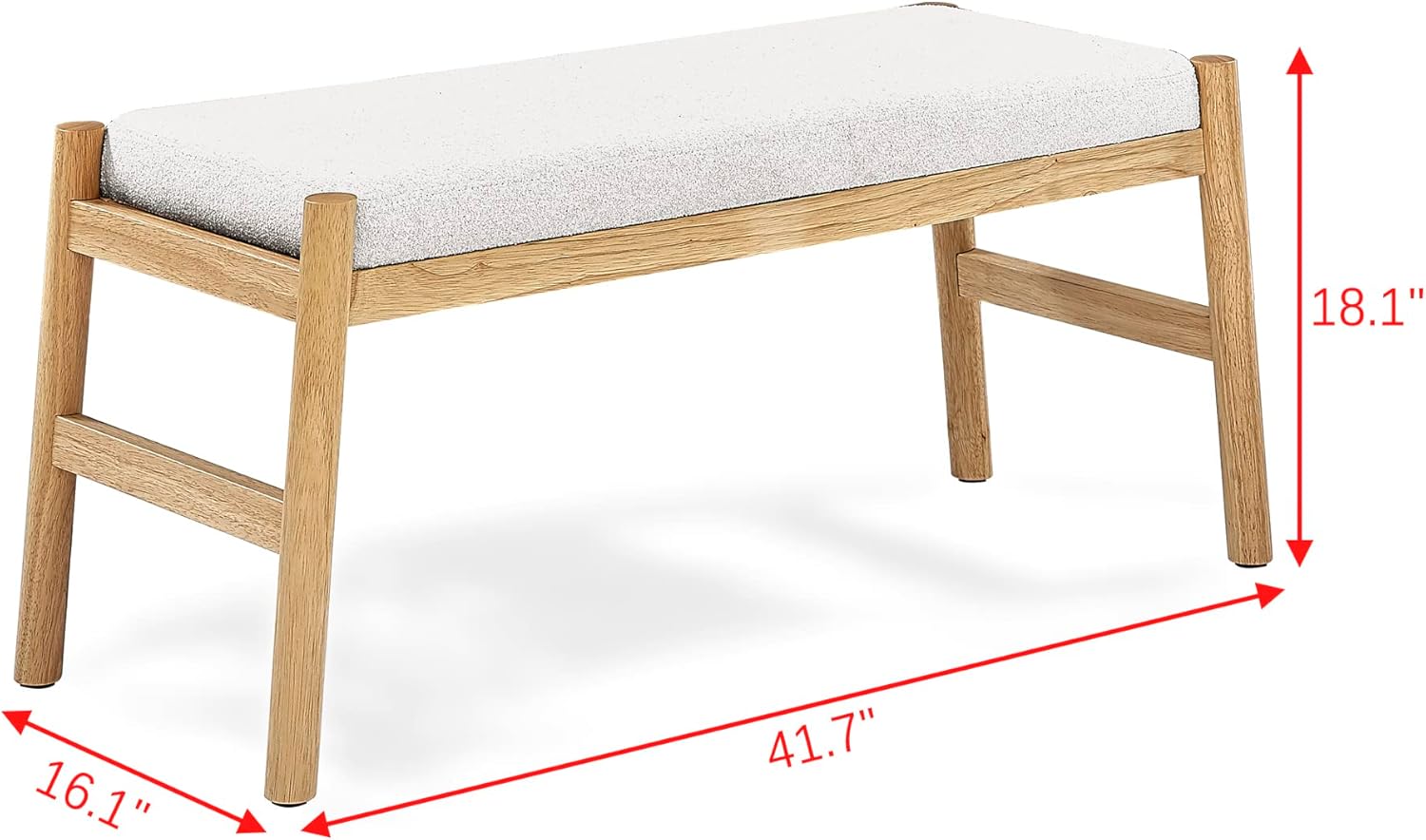 ECLYL Banco de entrada tapizado, banco de dormitorio para el extremo de la cama, banco de comedor con asiento acolchado para cocina, sala de estar,