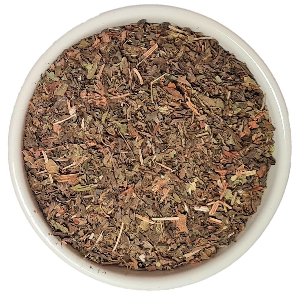 Herba Organica Hoja de menta  Mentha × piperita L  Té de hierbas puro  Fresco y aromático (3.53 oz)