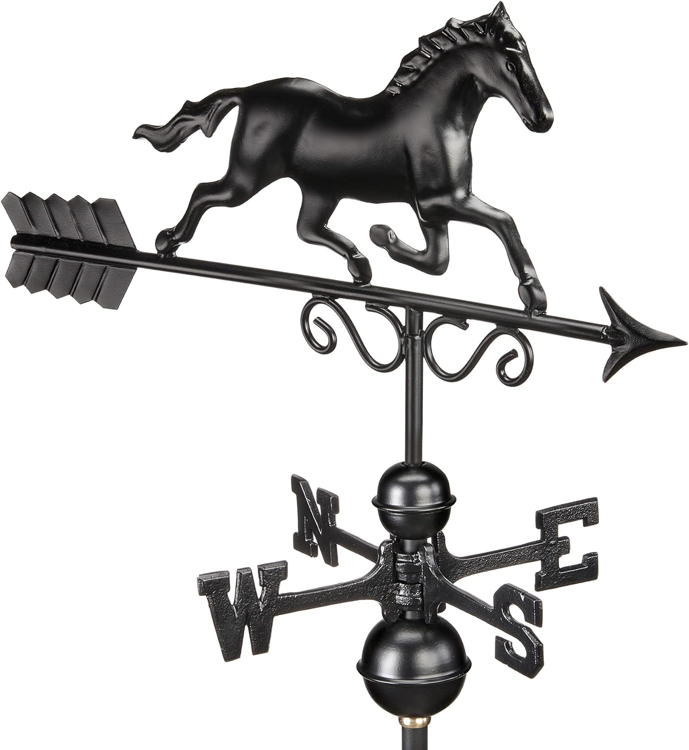 Good Directions – Veleta de caballo galope 1974K, acabado negro, 24 pulgadas de largo x 15 pulgadas de alto