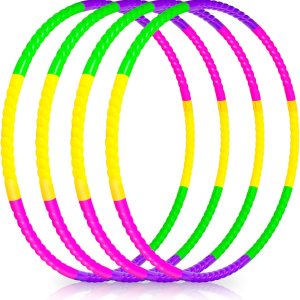 Kids Exercise Hoop, Adjustable Detachable & Weight & Size Toy Color Hoop Plastic Ring for Outdoor Activities Gymnastic Classroom School Sports & Kids Exercise Hoop, Adjustable Detachable & Weight & Size Toy Color Hoop Plastic Ring for Outdoor Activities Gymnastic Classroom School Sports &