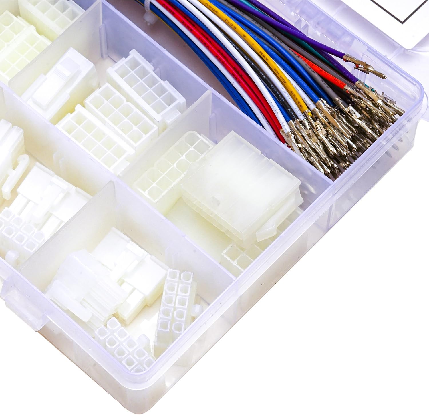 Molex 5557 – Kit de conectores de extensión macho y hembra de 0.165 in con cables preprensados de alta calidad de 20 AWG, conector adaptador de