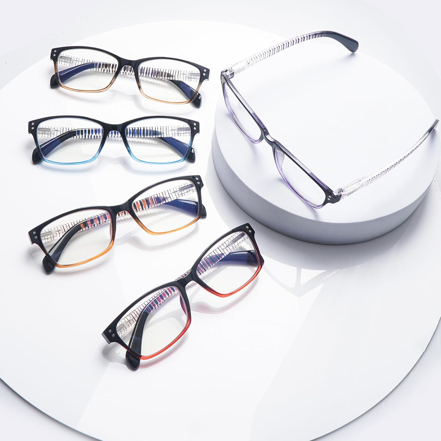 CLASAGA Reading Glasses for Women, Pattern Print Blue Light Blocking Stylish Ladies Computer Readers Eyeglasses