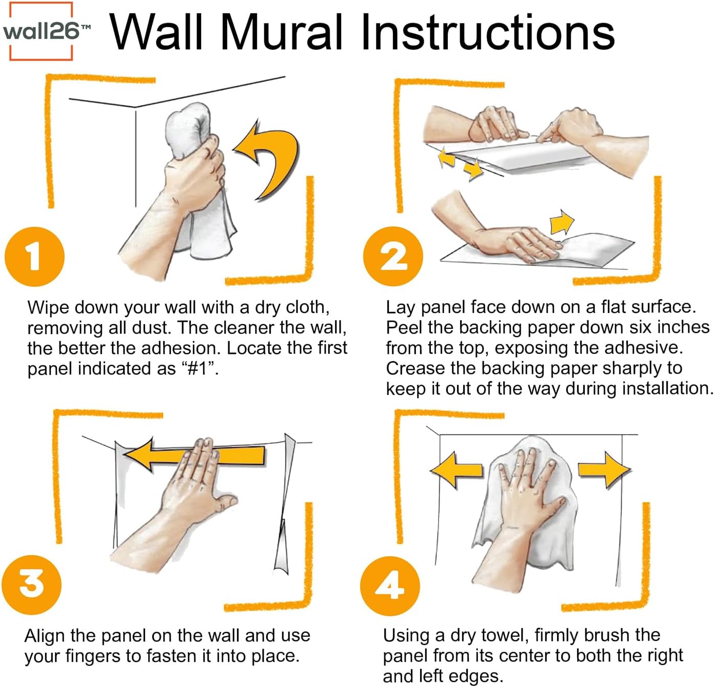 Empapelado autoadhesivo grande Wall26, series mural de pared, WMR-WP-X-D257-66x24x4