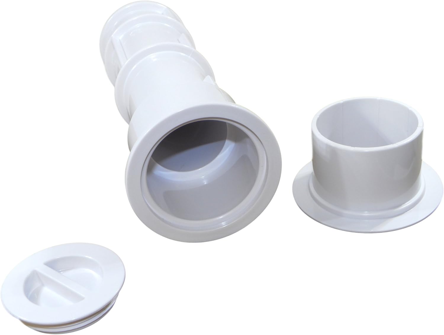 AquaStar US101 – Soportes para paraguas de 7.5 pulgadas con funda y tapa central, color blanco