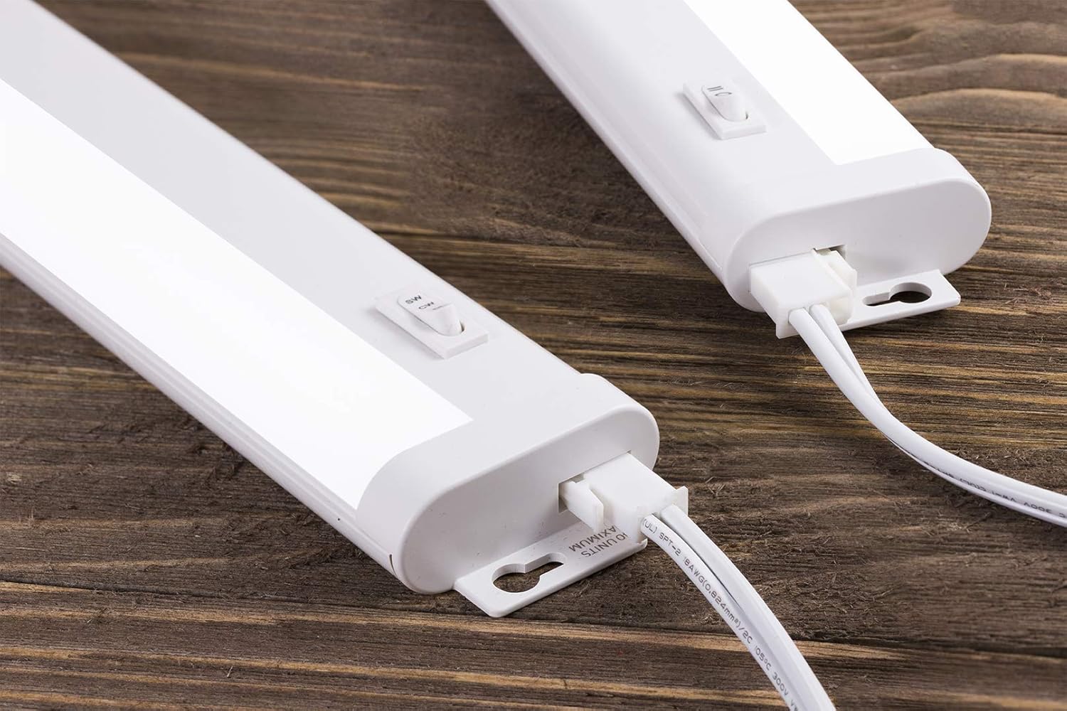 UltraPro Cable de enlace de luz para debajo del gabinete, LED, enchufable, para barra de luz, luces de disco, 47167, color blanco (paquete de 2)