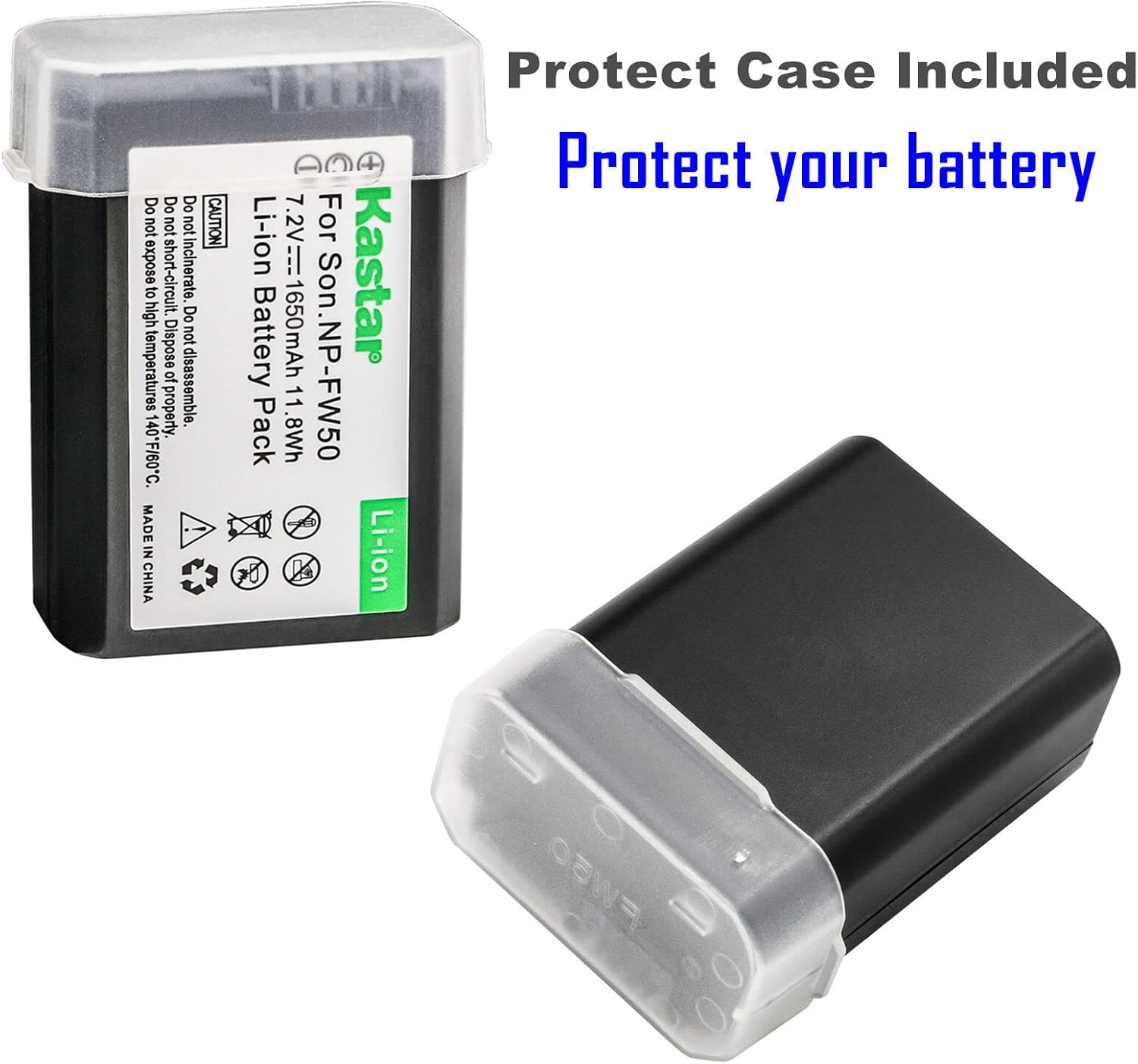 Kastar Paquete de 2 baterías NP-FW50 y cargador USB LED2 compatible con Sony Cyber-Shot DSC-RX10 III, Cyber-Shot DSC-RX10M3, Cyber-Shot DSC-RX10 IV,