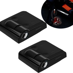 QODOLSI Paquete de 2 luces para puerta de automóvil, luces LED decorativas LED ambientales para automóvil, proyector de logotipo automático HD, QODOLSI Paquete de 2 luces para puerta de automóvil, luces LED decorativas LED ambientales para automóvil, proyector de logotipo automático HD,