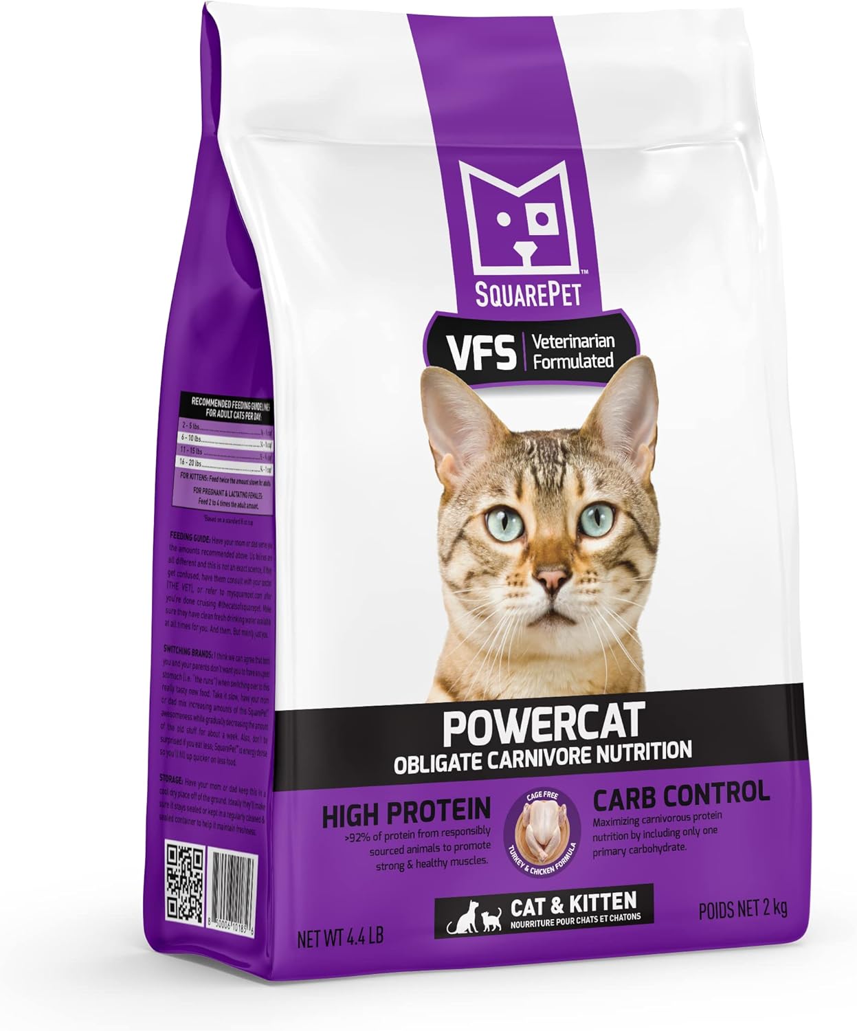 SquarePet – Felino de pavo y pollo VFS Powercat 4.4lb