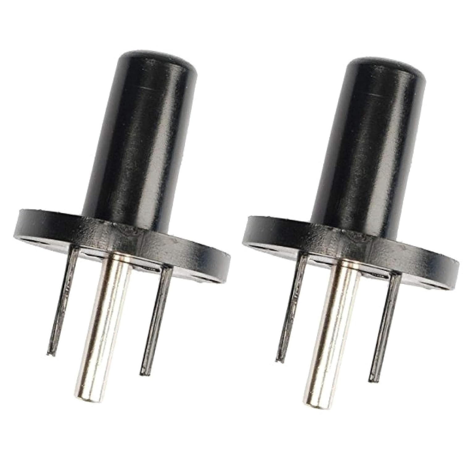 Adaptador de enchufe de salida Banana Jack  Conexión a tierra universal de 3 clavijas  Control ESD  Plástico irrompible de peso ligero negro  2