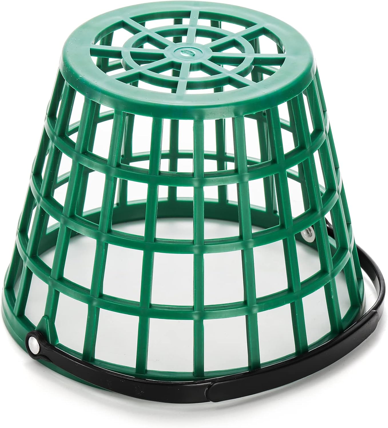 Bekith Paquete de 2 cestas de plástico para pelotas de golf, cubo con asa, capacidad para 50 bolas, color verde