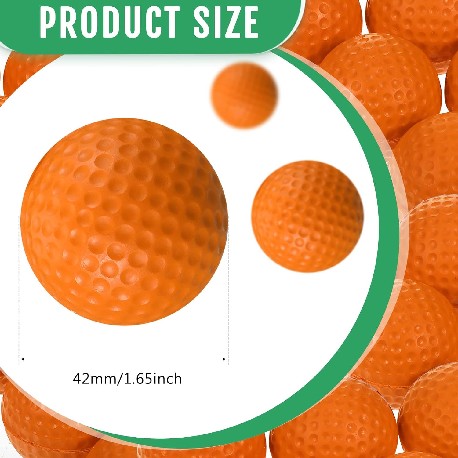 Junkin 80 pelotas de espuma para práctica de golf, sensación realista y entrenamiento de vuelo, pelotas de golf elásticas de espuma suave para