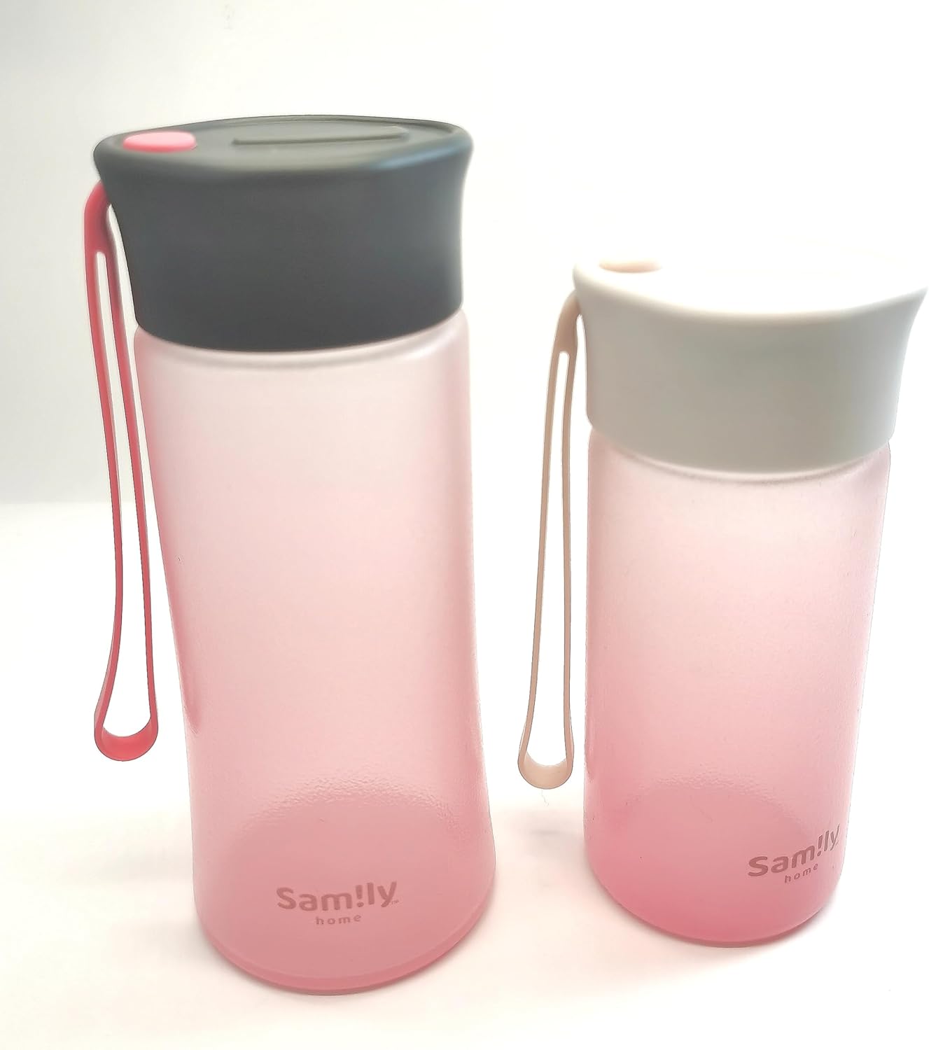 Botella de vidrio recubierta de silicona de 13 oz12.8 fl oz con tapa gris a prueba de fugas, botella de agua pequeña, bonita y linda (botella rosa)
