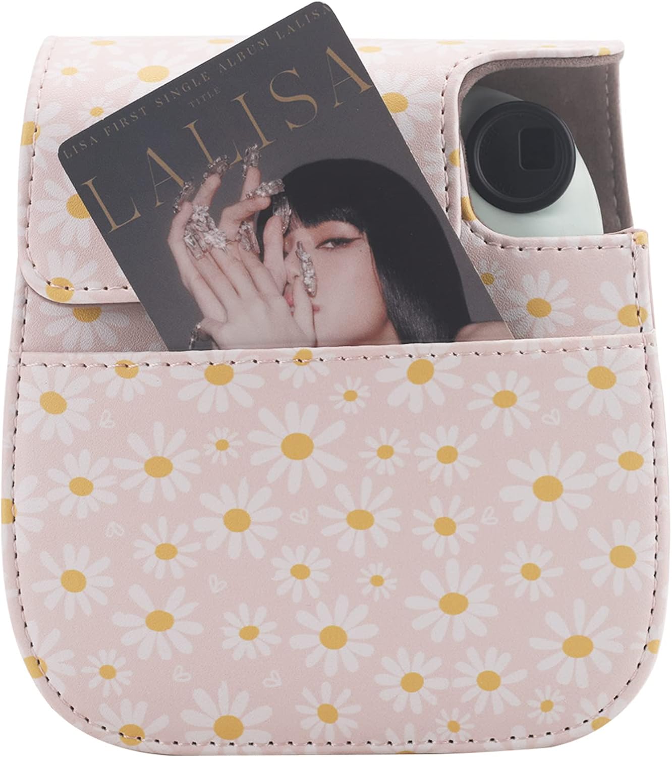 Frankmate Funda protectora compatible con mini cámara de película instantánea 12, 11, 9, 8, con bolsillo para accesorios y correa ajustable