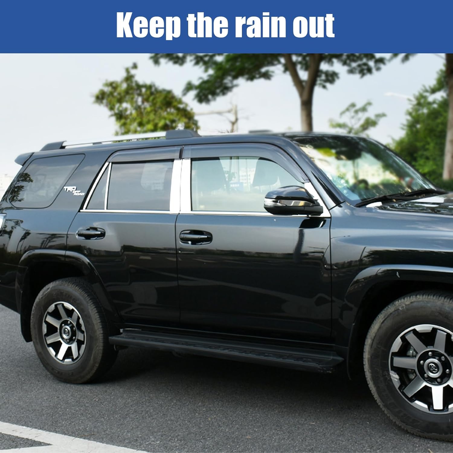 in Viseras de canal, protectores de lluvia extra duraderos compatibles con Toyota 4Runner 2010-2023 Viseras de ventana de canal  Viseras de