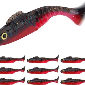 Señuelo suave de pesca, cola de paleta suave de silicona, cebos blandos de pescado para agua salada y agua dulce, trucha, lucio y lucio Señuelo suave de pesca, cola de paleta suave de silicona, cebos blandos de pescado para agua salada y agua dulce, trucha, lucio y lucio