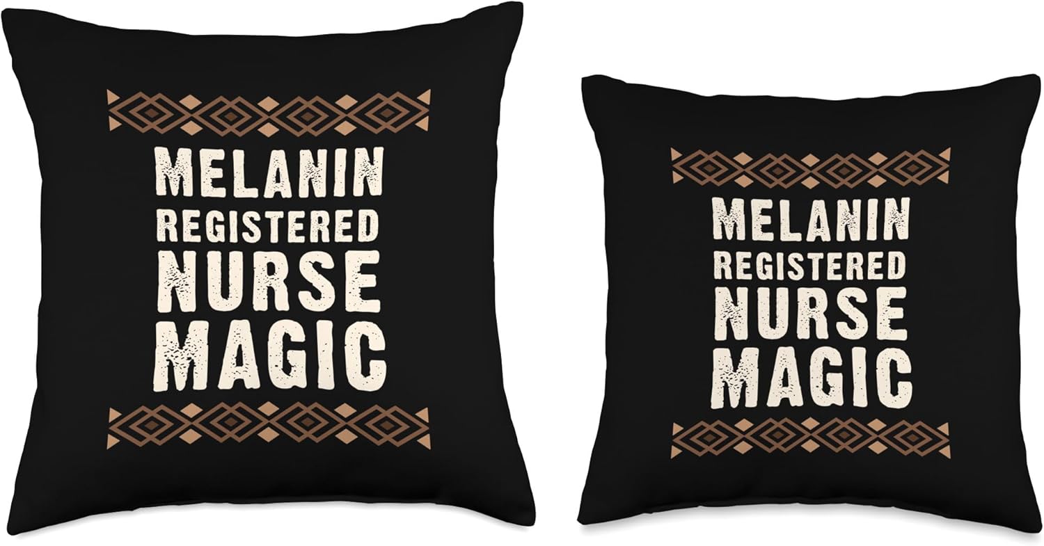 African American Juneteenth Black History Month Melanin Black Pride Registered Nurse Magic Juneteenth – Almohada de 16 x 16 pulgadas, multicolor