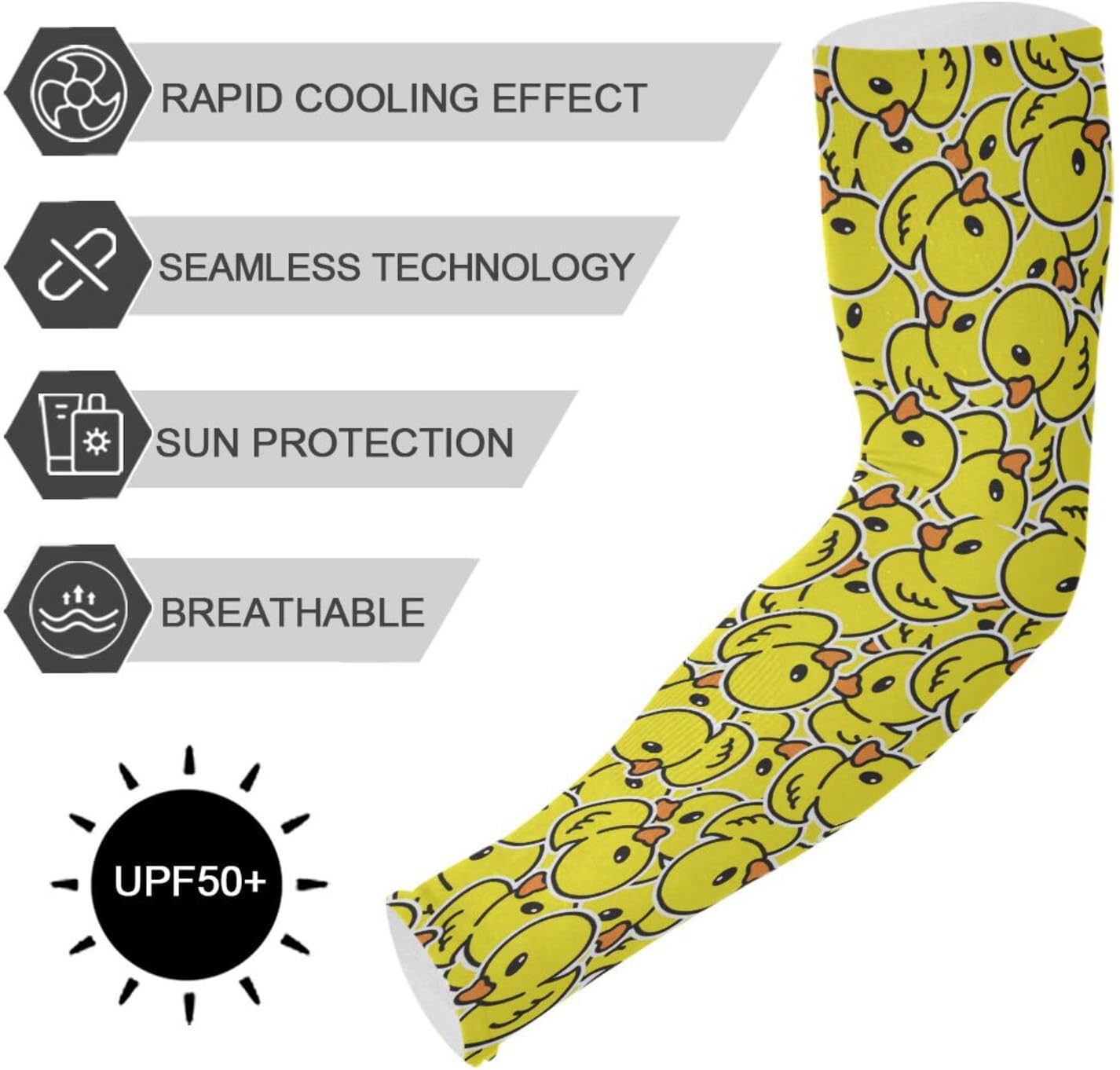 Pfrewn Mangas de jardinería para mujeres y hombres, manga de protección solar refrescante con estampado floral de primavera, paquete de 2