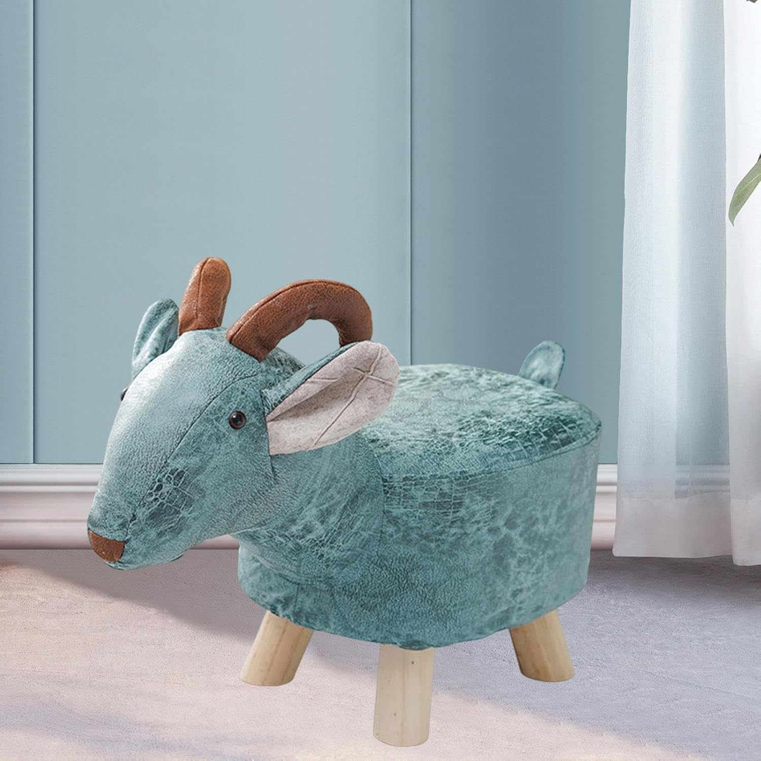 Reposapiés otomano de animales, portátil, de madera, multifuncional, con dibujos animados, sofá otomano para sala de estar, porche, habitación de