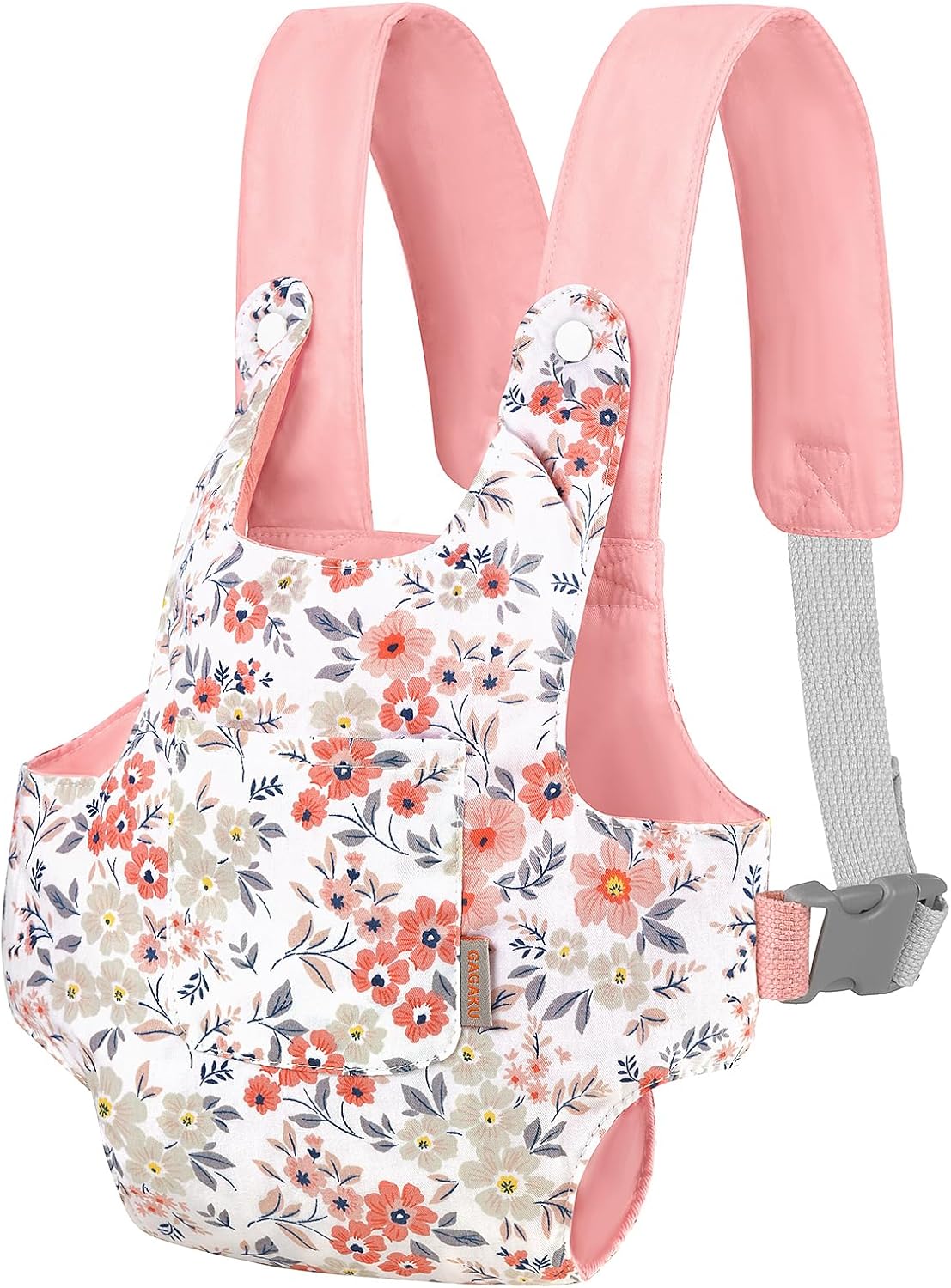 GAGAKU Portador de animales de peluche Baby Doll Accesorios Holder American Girl Bitty Baby Doll Carrier para niños pequeños – Flores de cera rosa
