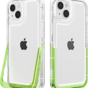 ZCDAYE Diseñada para iPhone 1314, funda transparente con soporte compatible con carga inalámbrica de TPU parachoques invisible soporte suave delgado ZCDAYE Diseñada para iPhone 1314, funda transparente con soporte compatible con carga inalámbrica de TPU parachoques invisible soporte suave delgado