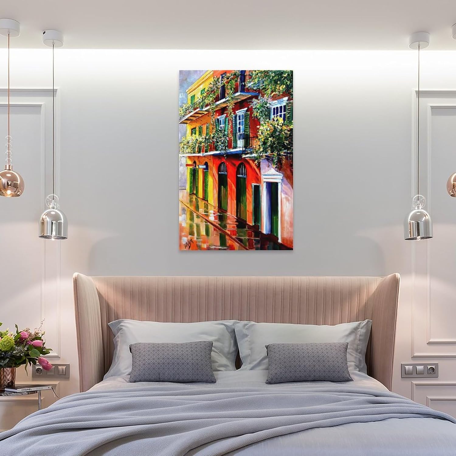 THAELY Diane Millsap – Lienzo impreso con diseño de Dacian French Quarter Sunshine para decoración de pared de granja, póster artístico para