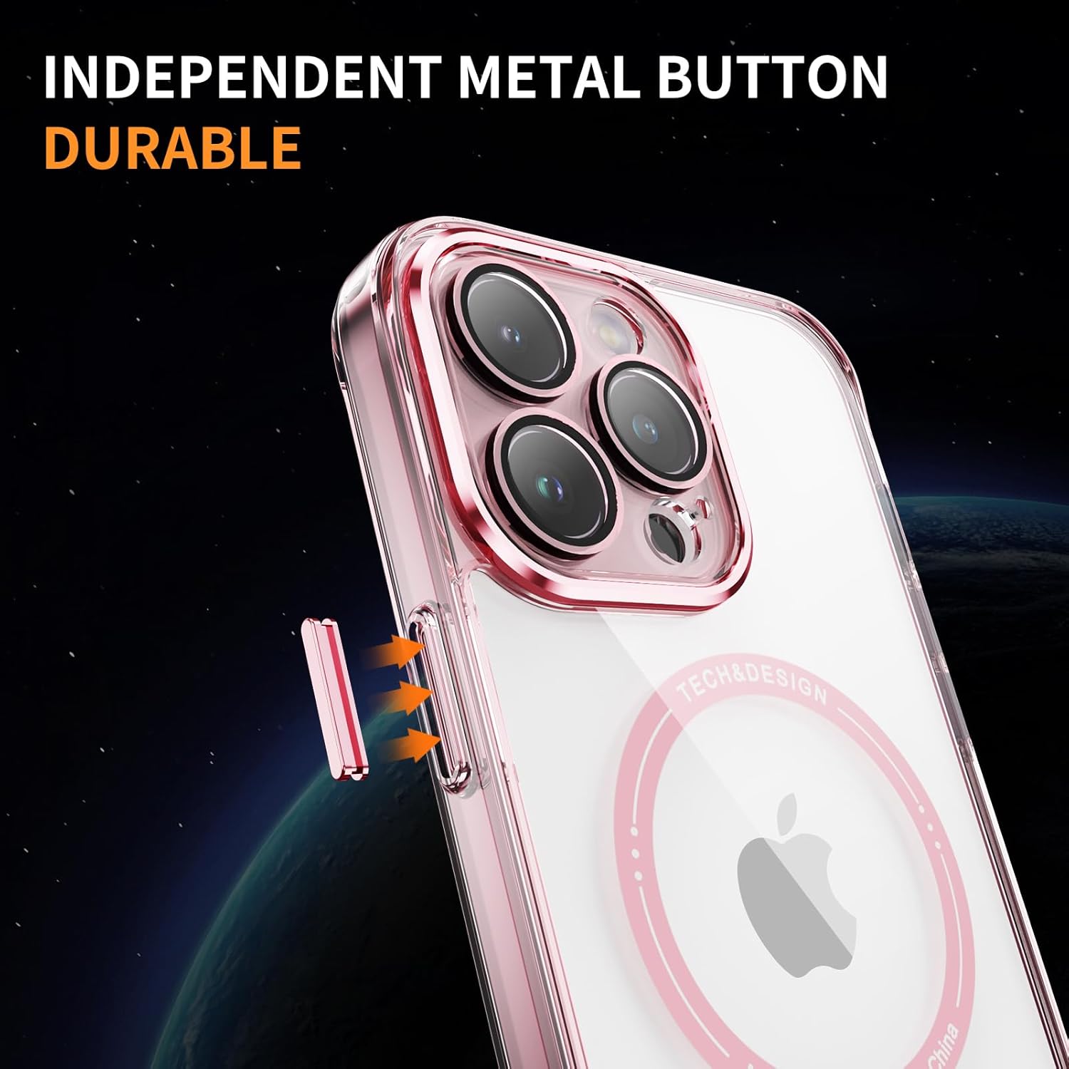 Vatkyc Funda para iPhone 15 Pro Max con protector de pantalla compatible con MagSafe Diseño transparente magnético Anti amarillamiento