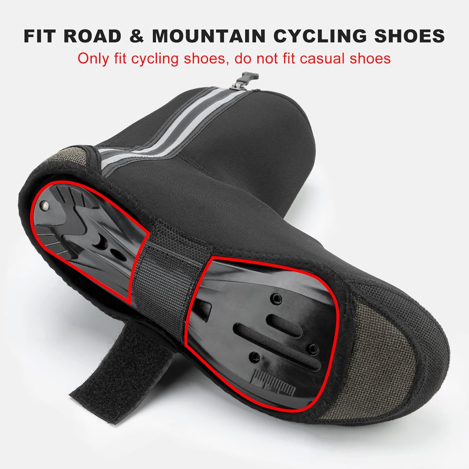 ROCKBROS Fundas para zapatos de ciclismo, cubierta de zapatos de invierno, resistente al agua, térmicas, para bicicleta, a prueba de viento, para
