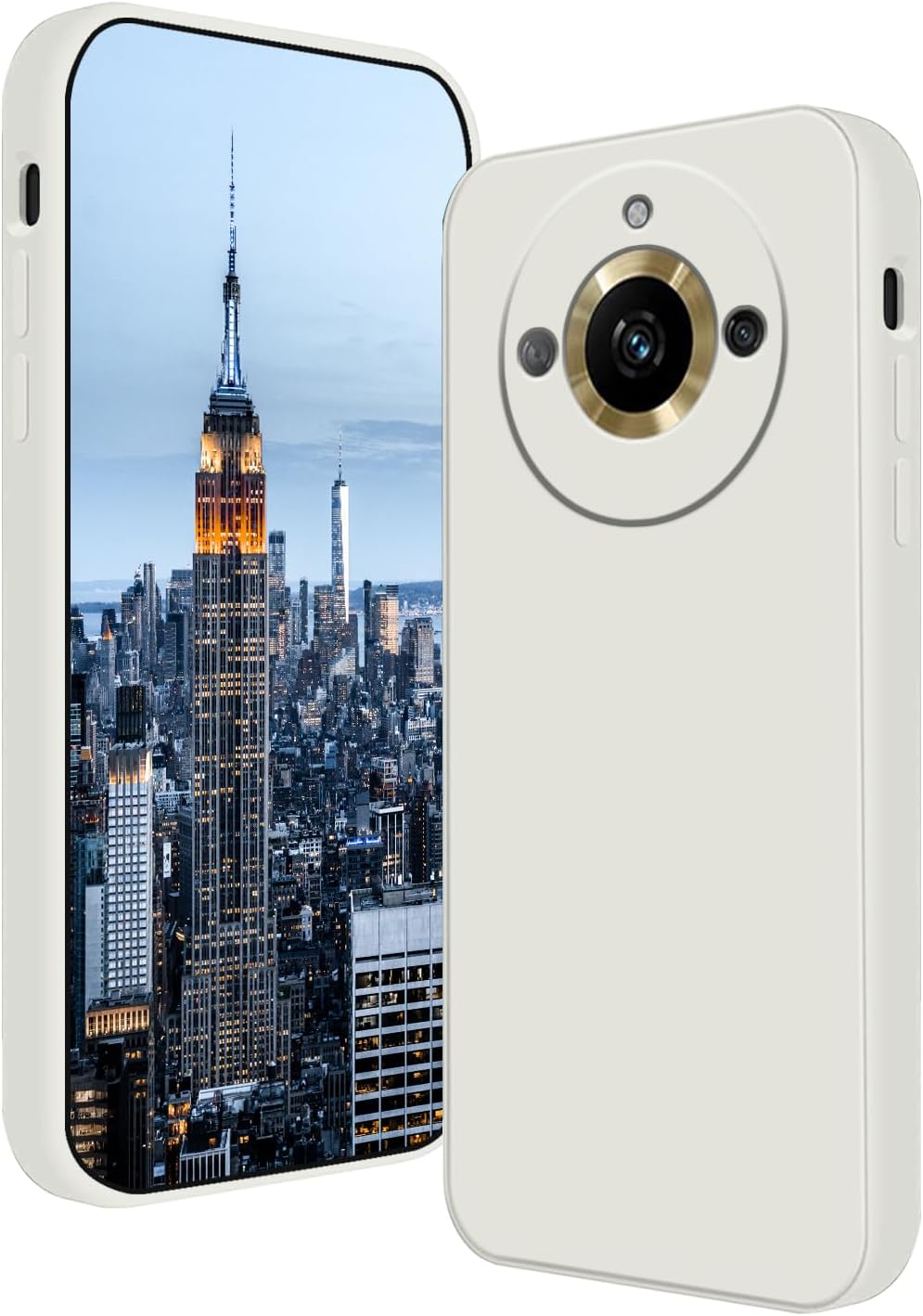 Compatible con Realme 11 Pro Plus Funda de silicona líquida verde oscuro, suave al tacto Realme 11 Pro Plus, funda delgada de silicona a prueba de