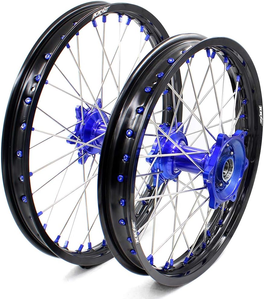 KKE Llantas 21-19 MX Cast Ruedas para Yamaha Cast YZ125YZ250 99-24 YZ250FYZ450F 03-24 MX Ruedas Bujes pintados