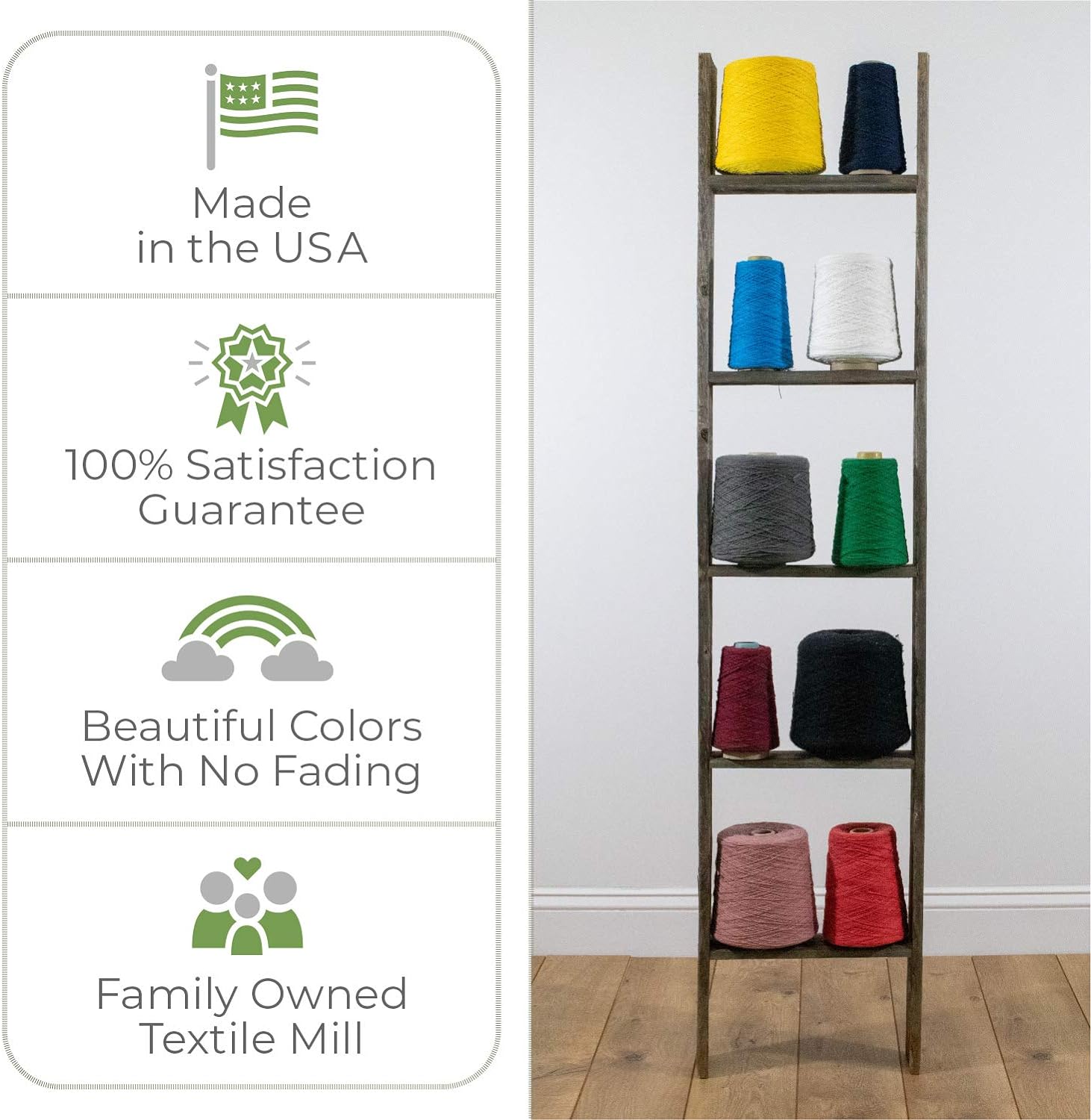 Pure Country Weavers State of Kentucky – Manta cuadrada para regazo, manta de tapiz de regalo, tejida de algodón, fabricada en los Estados Unidos