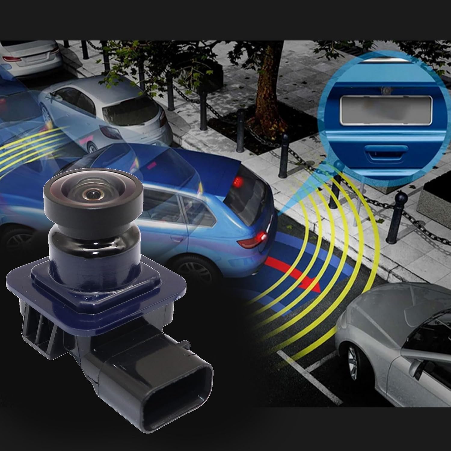 GXARTS Cámara de respaldo de visión trasera, cámaras de seguridad de ayuda de embalaje, cámara de respaldo compatible con Ford Expedition 2015 2016