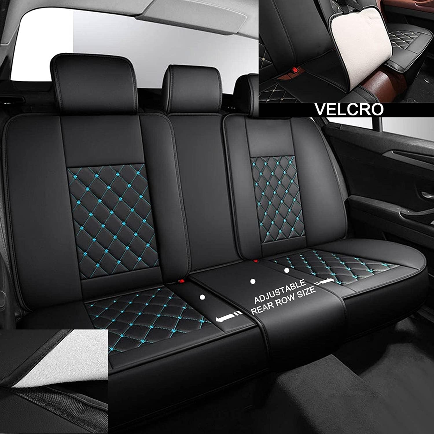 EKEGUY Funda de asiento de automóvil de 5 asientos, para SsangYong Korando (2011-2018), asiento delantero y trasero de cuero para todo tipo de