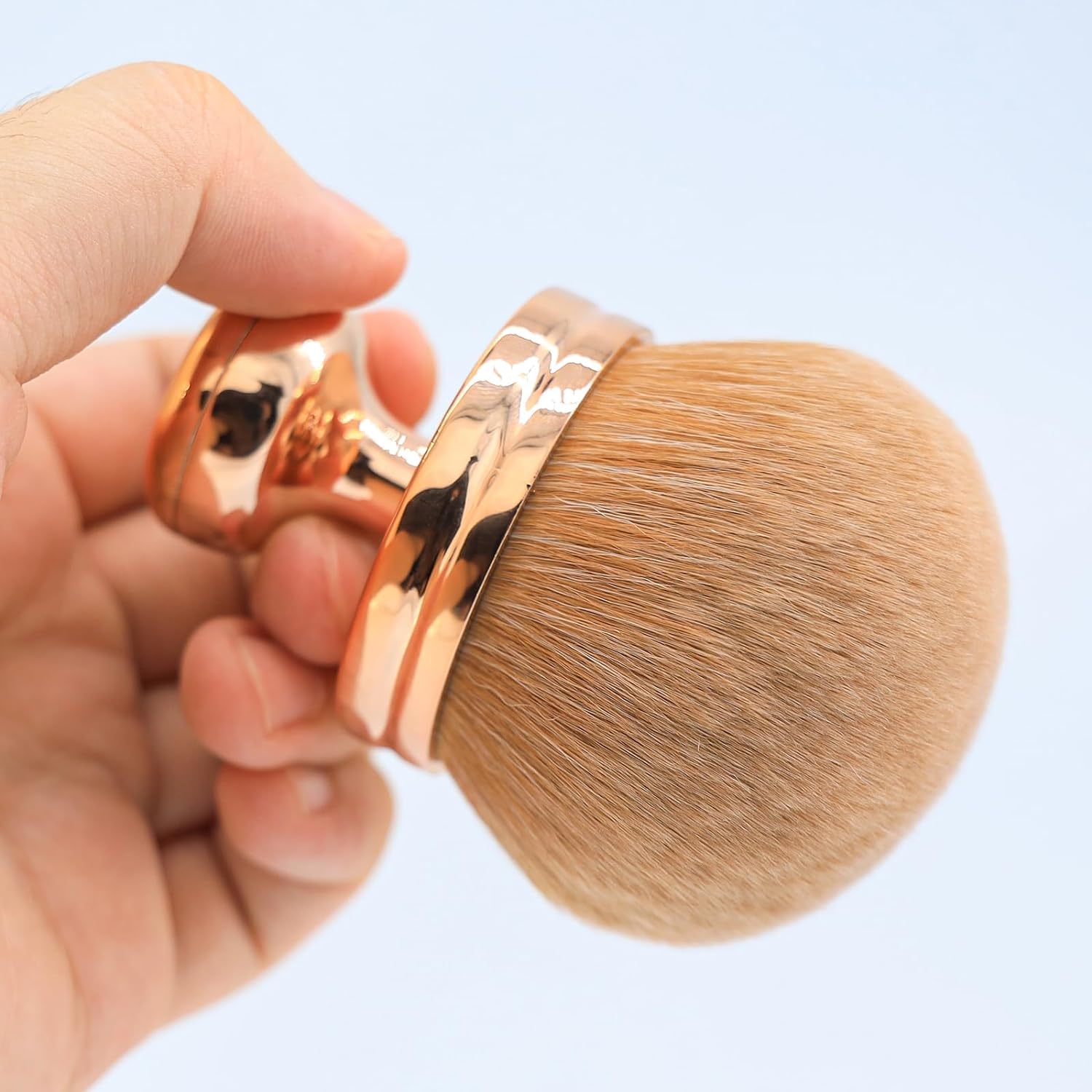 Brocha de maquillaje corporal extra grande para autobronceador, aplicador de espalda autobronceadora, cepillo Kabuki de cabeza ancha de 2.913 in