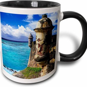 3dRose Puerto Rico, Juan, Fort San Felipe del Morro-CA27 MGL0047-Miva – Taza de 11 onzas, color negro 3dRose Puerto Rico, Juan, Fort San Felipe del Morro-CA27 MGL0047-Miva – Taza de 11 onzas, color negro