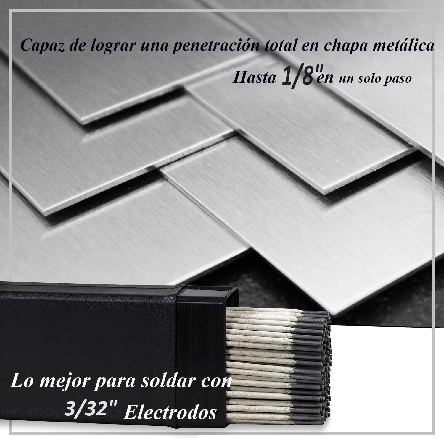 Chanharm Soldador eléctrico de palo 120A – Voltaje único 110V, máquina MMAW de CC, equipo de soldadura por arco de metal blindado para principiantes