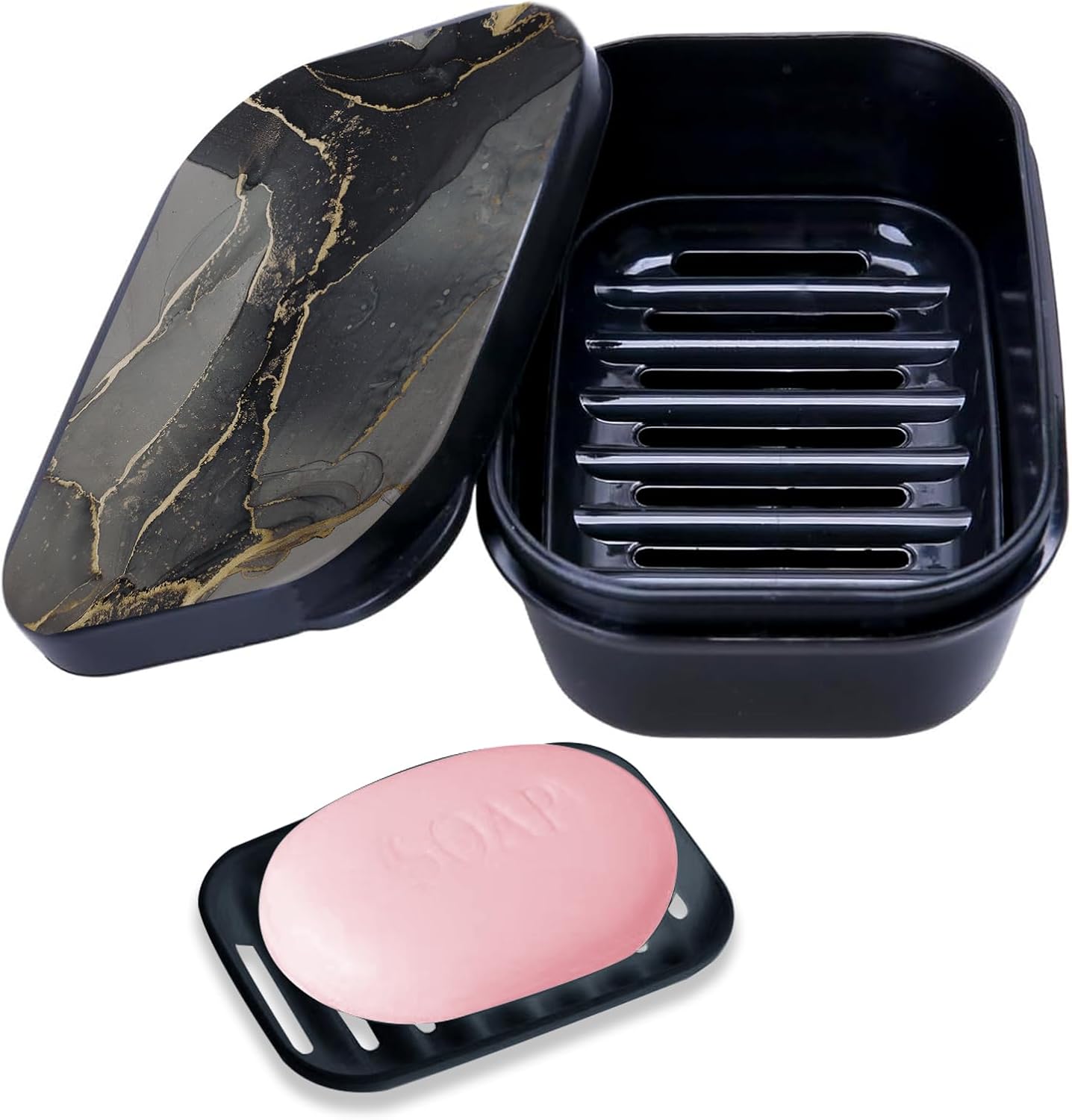 Jabonera de viaje, 1 unidad, jabonera de tamaño de viaje, soporte de barra de jabón sellado y portátil, soporte para jabón y recipiente ideal para
