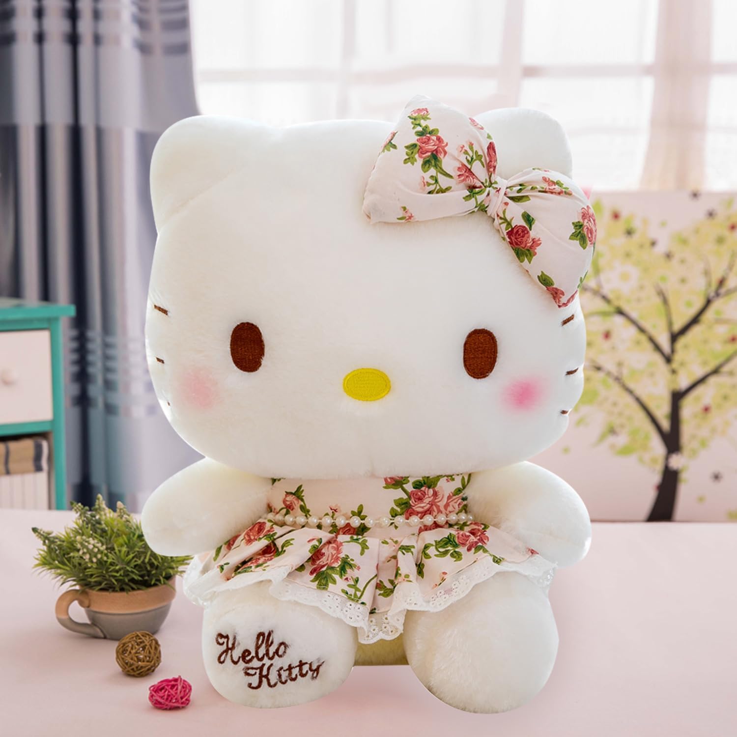 Juguetes de peluche de gatito, figura de almohada de dibujos animados de 15.7 pulgadas, gran regalo para Navidad, Pascua, fiesta de cumpleaños, Año