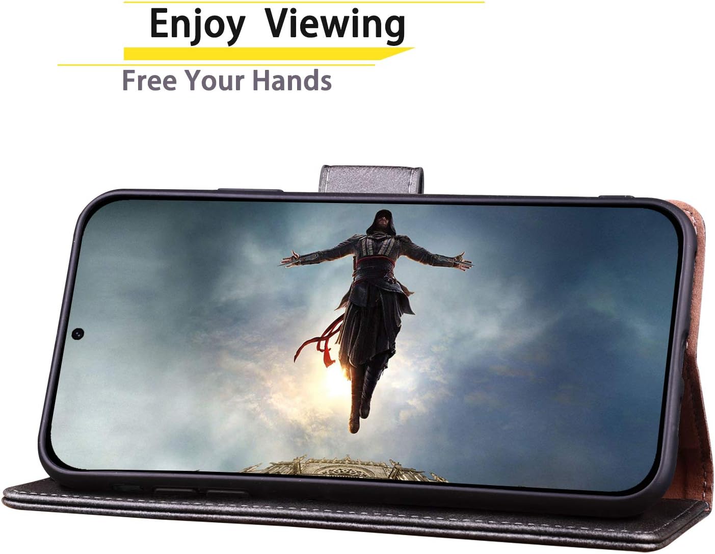 SUANPOT Funda tipo cartera de cuero para Samsung Galaxy A52 4G y 5G con tarjetero de crédito RFID Flip Folio Book Phone Case Funda a prueba de
