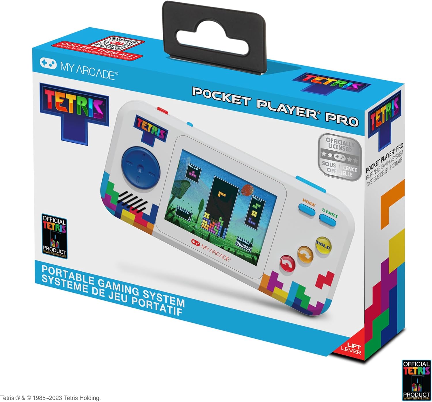 My Arcade Tetris Pocket Player Pro sistema de juego portátil, pantalla a todo color de 2.75″