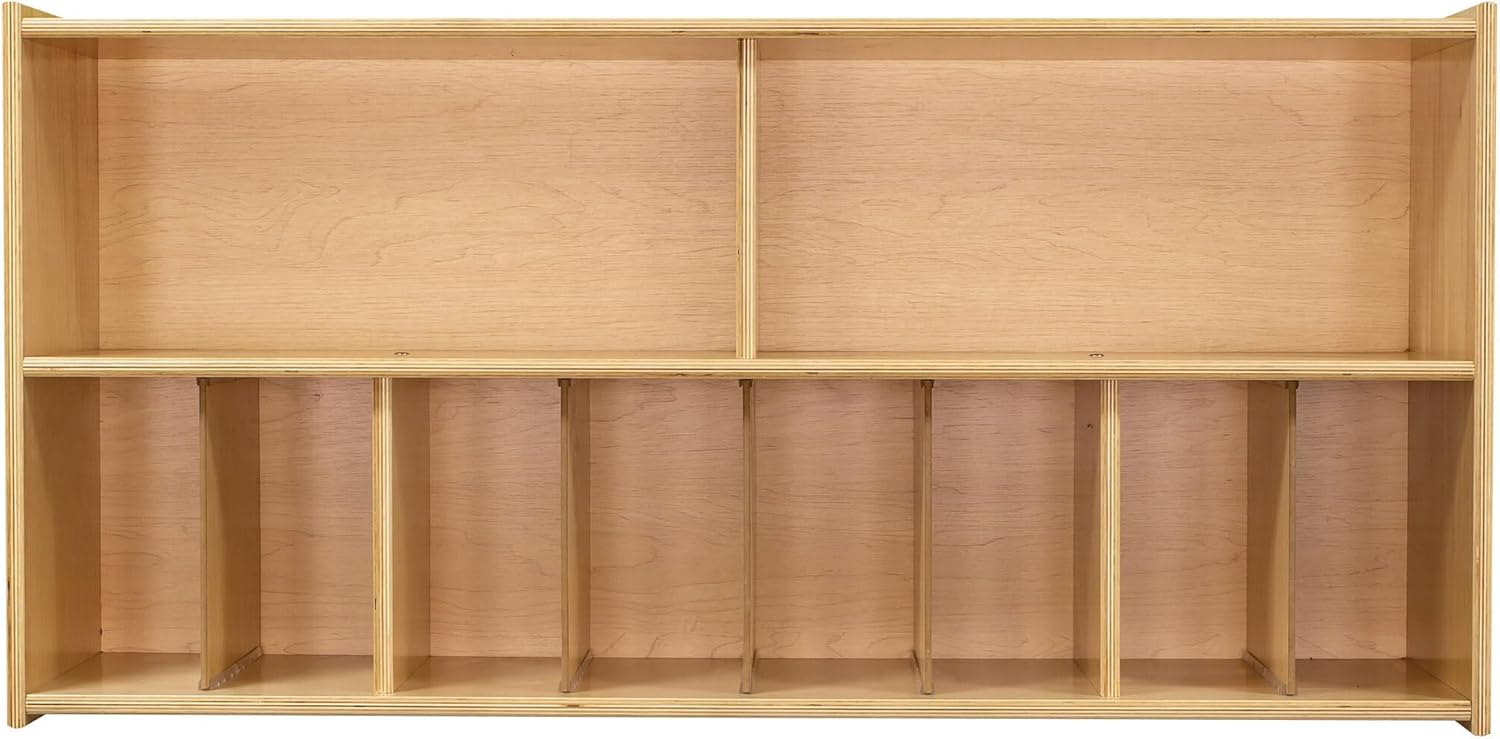 Almacenamiento de pared de pañales de madera contrachapada de abedul natural (listo para montar) 46 pulgadas de ancho x 12.5 pulgadas de profundidad