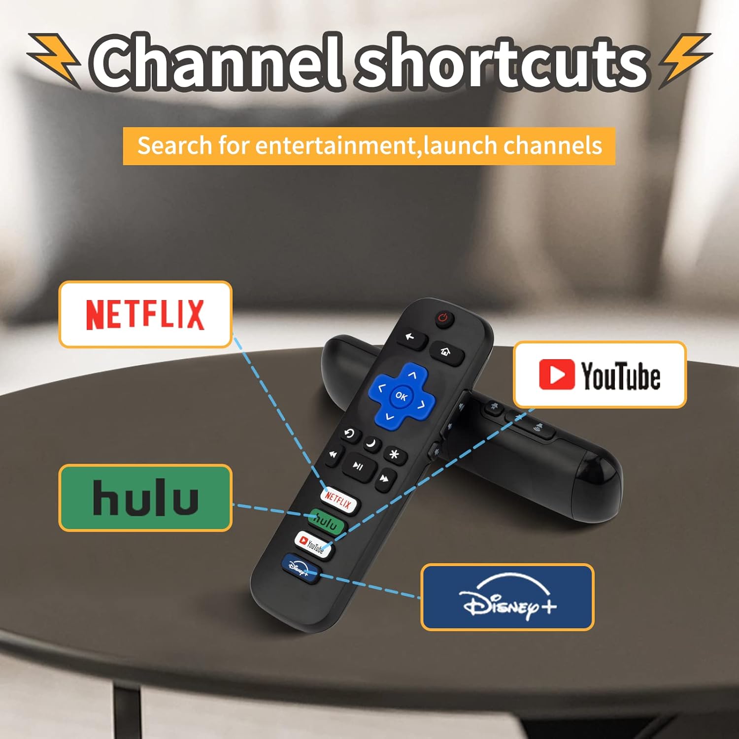 Nuevo control remoto universal de TV compatible solo para televisores Roku, compatible con televisores TCL RokuHisense RokuOnn Roku (no para Roku