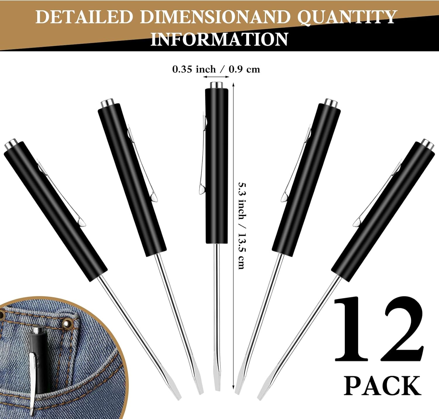 12 destornilladores de bolsillo mini tapas y destornilladores de bolsillo con destornillador de bolsillo magnético para herramienta de reparación