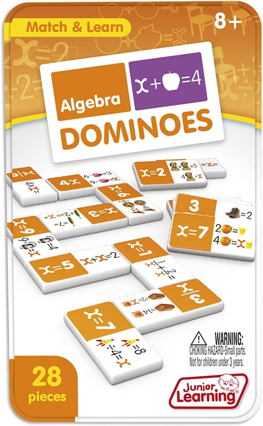 Junior Learning Dominó de álgebra, 2paquete (Jrl497-2)